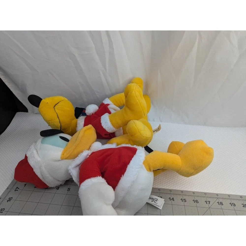 Disney Sega Christmas Plush Donald Duck Pluto Lot Series 1 Stuffed‎ Animal Toy
